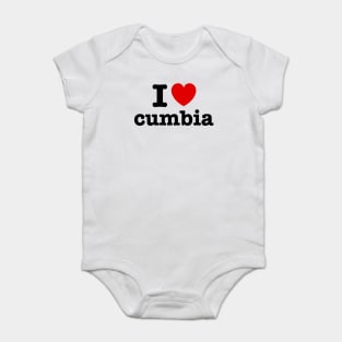 I love cumbia - I heart cumbia - Amo la cumbia Baby Bodysuit